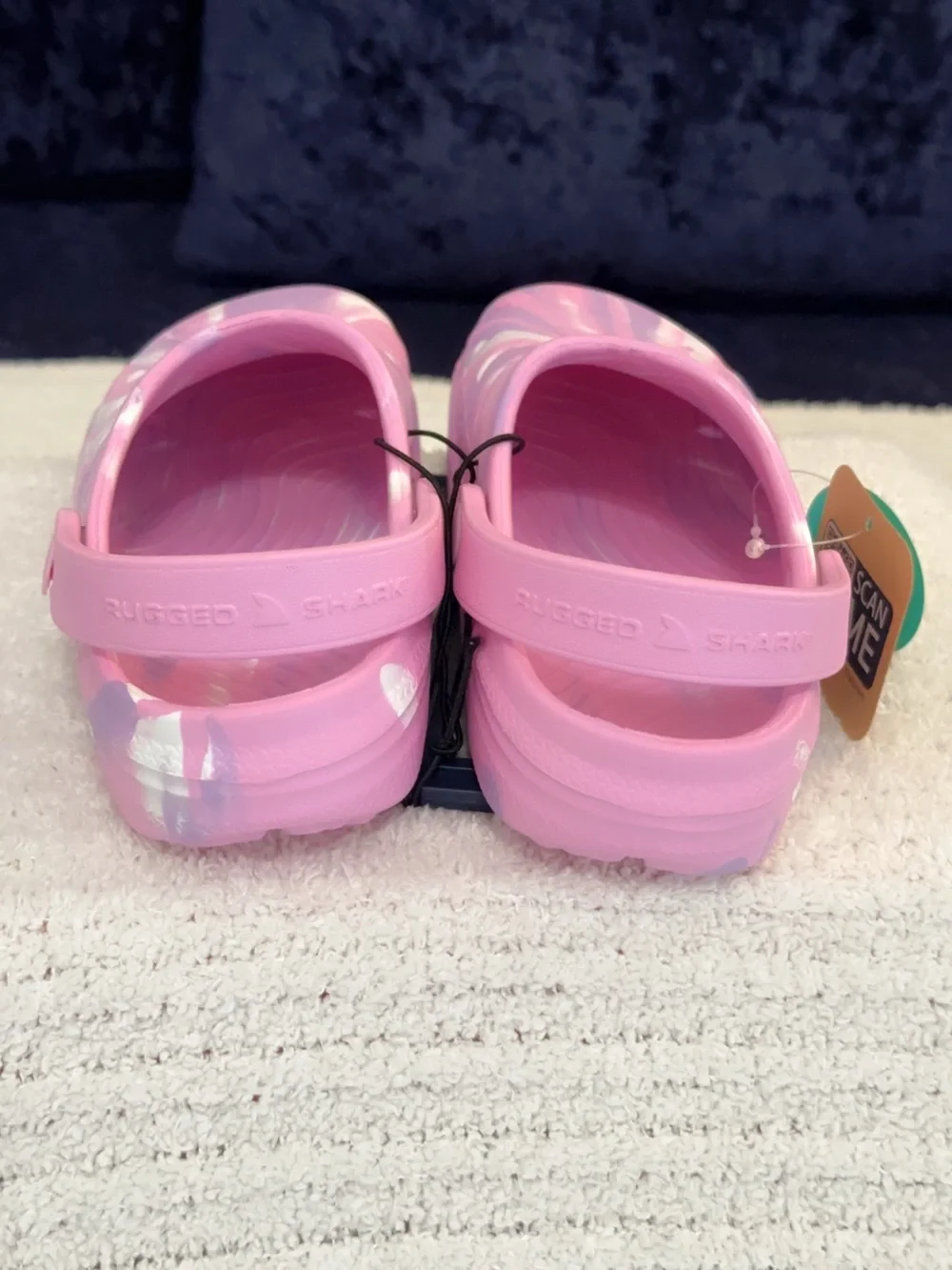 Kids Toddler Pink Marble Water-Friendly Eva Clogs